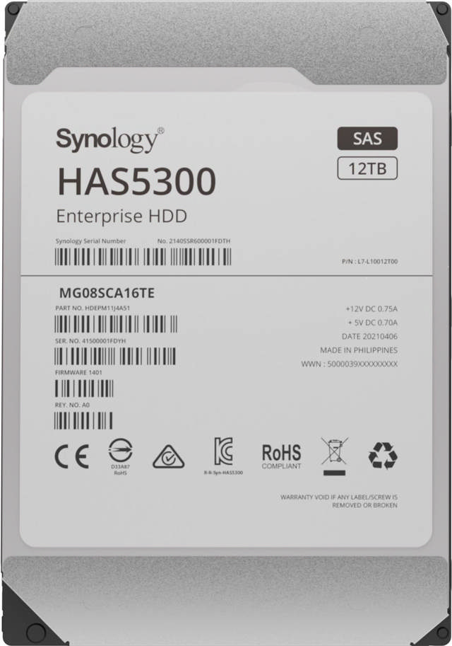 Synology SAS HAS5300 Internal 12TB HDD