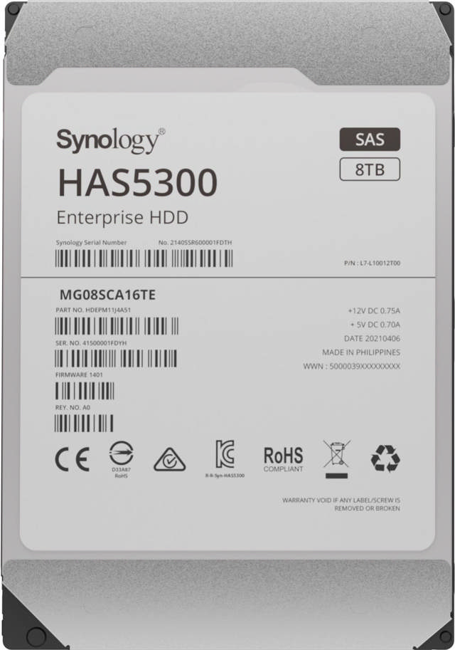 Synology SAS HAS5300 Internal 8TB HDD