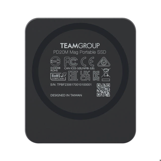 Team PD20M Mag Portable SSD Titanium Gray 1TB