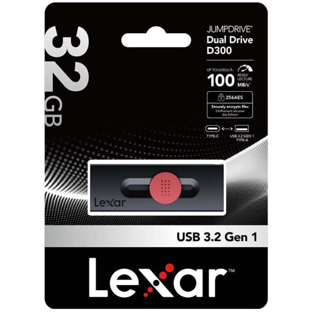 Lexar JumpDrive D300 OTG USB 3.1 32GB