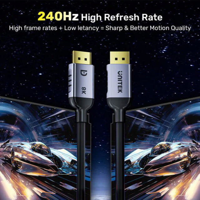 Unitek 3M DP1.4 Male To Male Cable