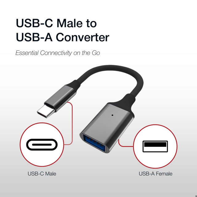 Shintaro USB-C Male to USB-A Female 15cm