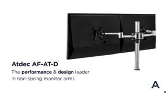 Atdec AF Dual Monitor Swing Arm Black