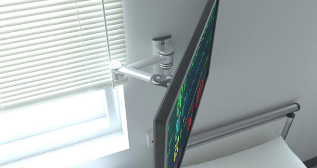 Atdec Wall Mounted Swing Arm Silver