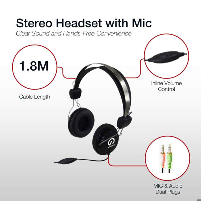Shintaro Stereo Headset with Inline Mic