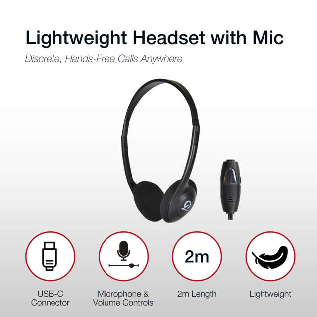 Shintaro USB-C LightWeight Headset/InMic