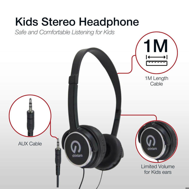 Shintaro Kids Stereo Headphone Black