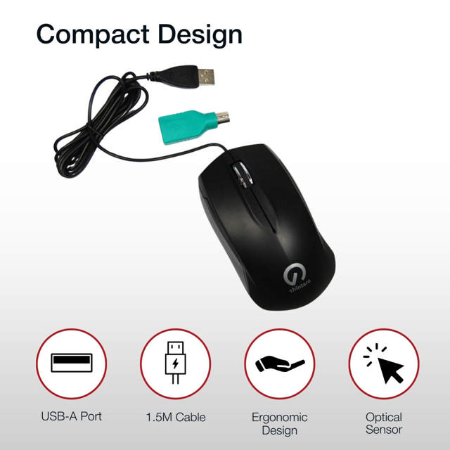 Shintaro 3 Button Optical USB Mouse