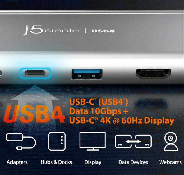 J5create USB4 Dual 4K Multi-Port Hub