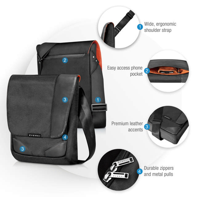 Everki Venue XL Premium RFID Mini Msngr