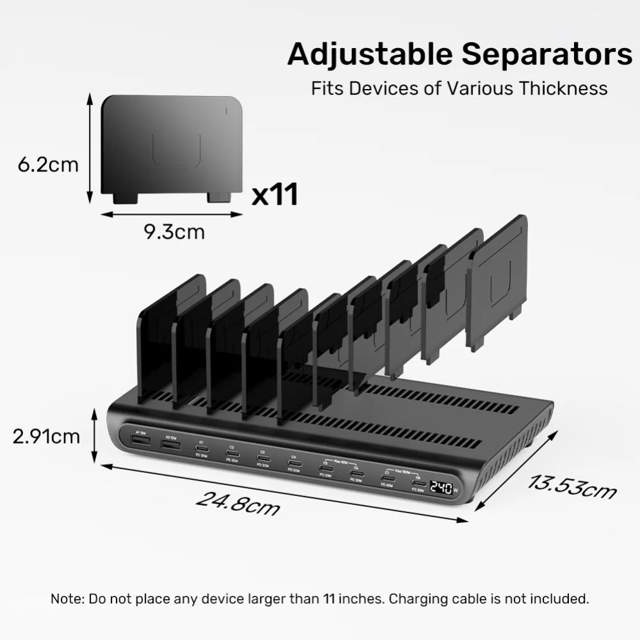 Unitek 240W 10-Port USB Smart Charging