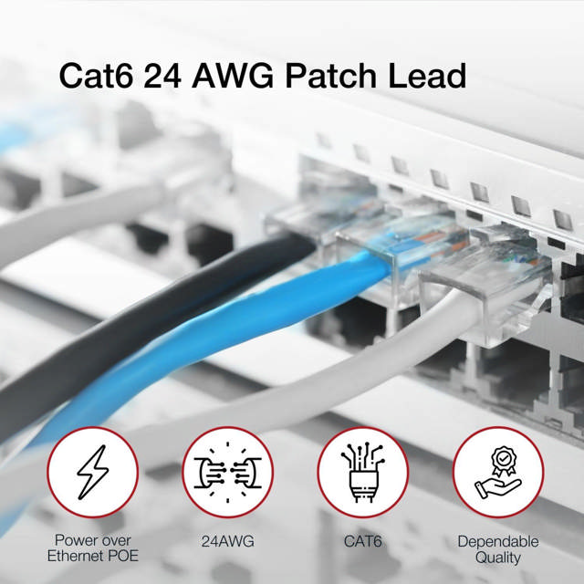 Shintaro Cat6 24 AWG Patch Black 2m