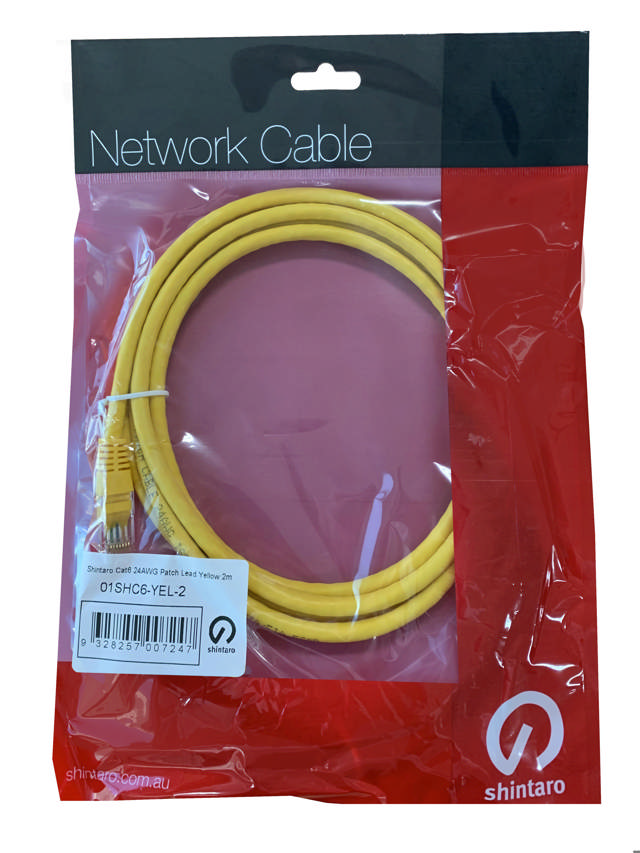 Shintaro Cat6 24 AWG Patch Yellow 15M