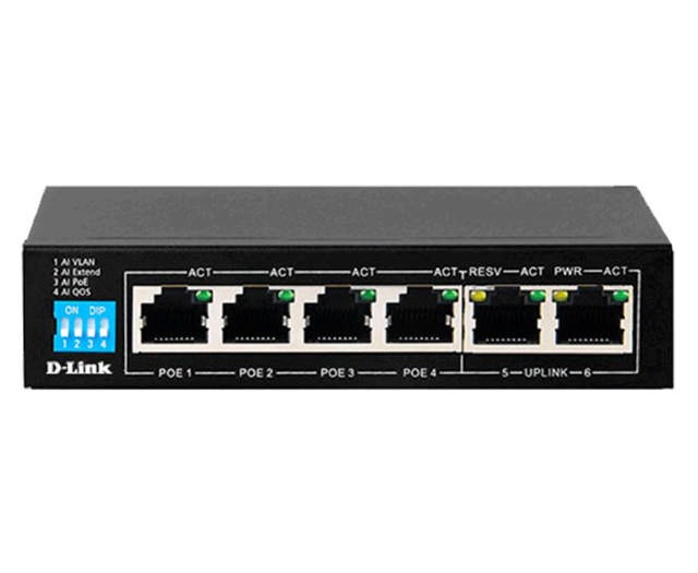 D-Link 6-Port Unmanaged PoE Switch
