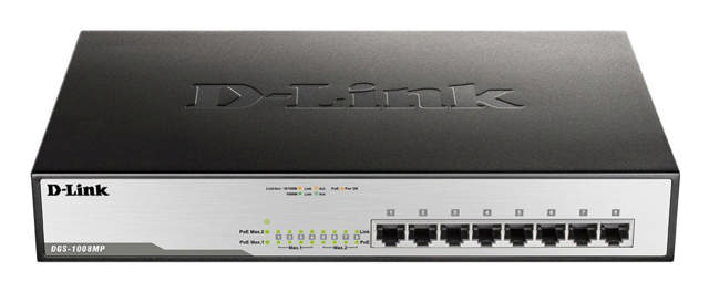 D-Link 8-Port Unmanaged PoE DesktopSwitch
