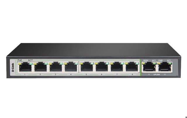 D-Link 10-Port Unmanaged PoE Switch